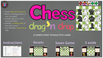 Preview of Chess Drag'n Drop - Power Point - Teach your students how to Play Chess