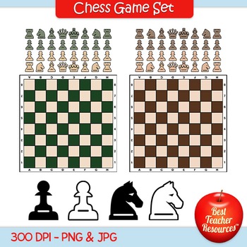 Chess Game Set Clip Art by Best Teacher Resources | TpT