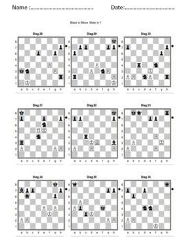 4600 Easy & Medium Chess Puzzles in One Move - Printable PDF with Answers -  Instant Download - Chess Gift - Chess for Kids - Chess Problems