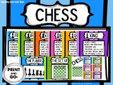 Chess- Rules for Each Piece & Set Up {Bulletin Board AND S