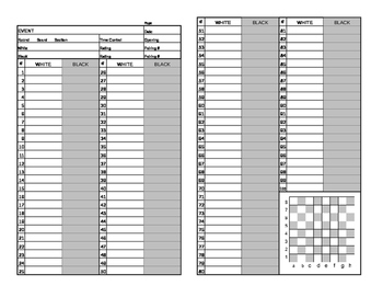 Preview of Chess Score Sheet Booklet