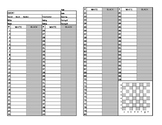 Chess Score Sheet Booklet