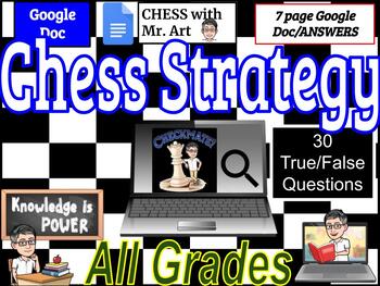 Preview of Chess Strategy - 30 question Multiple Choice - all ages - 7 pages with answers