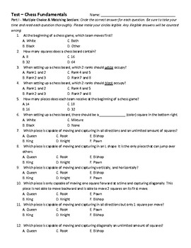 Chess: Chess Game Analysis Worksheet by Spark Learn Tutoring