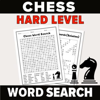 Chess Word Search Puzzle - PrintableBazaar