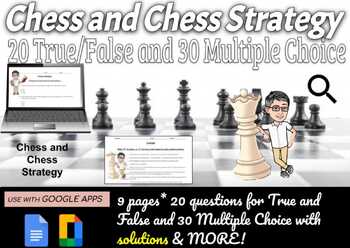 Preview of Chess and Chess Strategy activities - 20 True/False, 30 Multiple Choice