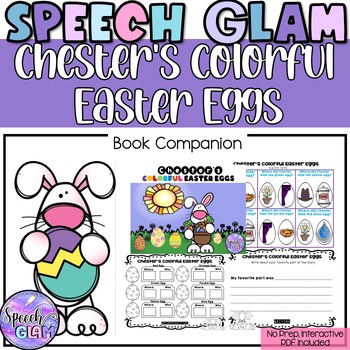 Preview of Chester's Colorful Easter Eggs Book Companion +Interactive PDF