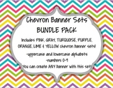 Chevron Alphabet Banner Set Bundle Pack (upper & lowercase