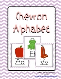 Chevron Alphabet Posters - Purple