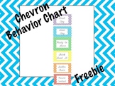 Chevron Behavior Chart Cursive Freebie
