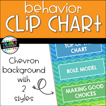 Behavior Clip Chart - Chevron {Editable} by A Bubbly Classroom | TpT