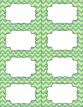 Chevron Bin Labels - Light Green - Editable by Susan Cases | TpT