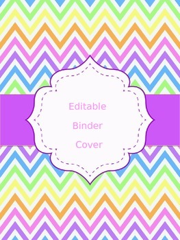 Preview of FREE Chevron Binder Cover (EDITABLE)