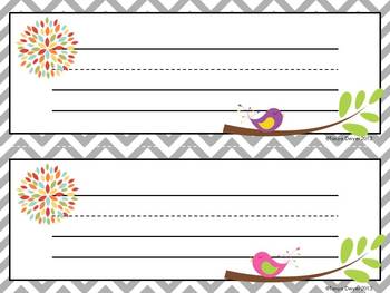 Chevron, Birds, and Blossoms Classroom Decor by Tanya S Dwyer | TpT