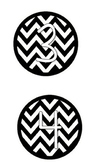 Chevron Black and White Numbers Centers 1-30