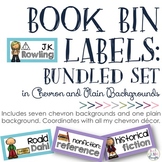 Book Bin Labels: Chevron {BUNDLED SET}