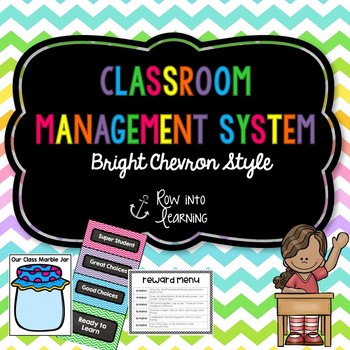 Preview of Chevron Brights - EDITABLE Classroom Management System