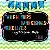 Chevron Brights - Table Numbers, Hand Signals, Voice Level