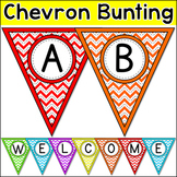 Chevron Bunting - Bulletin Board Letters Editable Banner