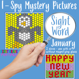 Winter Activities I Spy Sight Word Mystery Pictures Januar