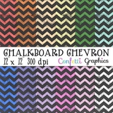 Chevron Chalkboard Colorful Digital Paper Chalk Board Background