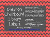 Chevron Chalkboard Library Labels- includes Editable labels!!