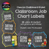 Chevron Chalkboard Style Classroom Job Chart