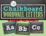 Chevron Chalkboard Word Wall Letters: Spanish Alphabet