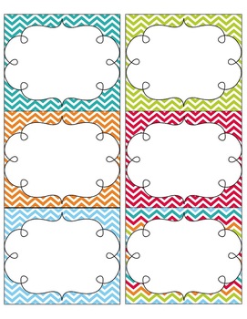 chevron chic editable white labels tpt