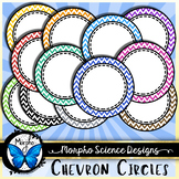 Borders and Frames - Chevron Circular Frames