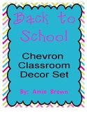 Chevron Classroom Decor Set