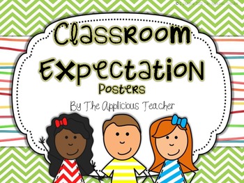 Chevron Classroom Expectation Posters by The Applicious Teacher | TPT