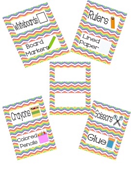 Chevron Classroom Labels by Mrs Doehring | TPT