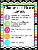 Chevron Classroom Noise Levels Poster