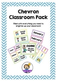 Chevron Classroom Pack - Labels, Schedules, Signs & Templates