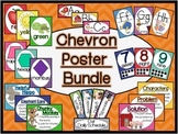 Chevron Classroom Sign and Poster Bundle (Handwriting With