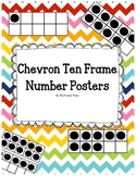 Chevron Classroom Ten Frame Number Posters