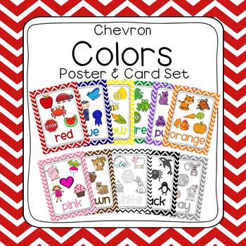 Preview of Chevron Learn My Colors Poster Set