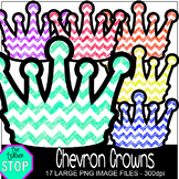 Chevron Crowns Clip Art {The Teacher Stop}