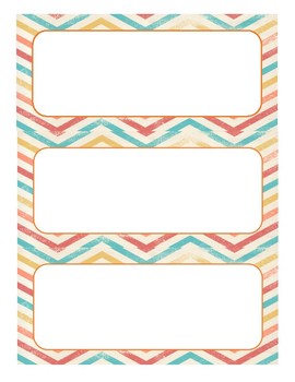 Chevron Cubby Numbers and Name Tags by Lieseys Lessons | TpT