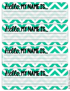 editable chevron desk name tags by mrs cains creations tpt