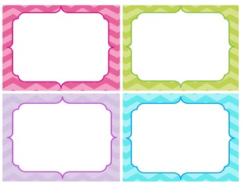 Chevron Desk Tags, Locker Tags, and Labels by Emma Hines | TpT