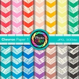 Chevron Digital Paper Clipart: 16 Rainbow Backgrounds Clip
