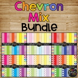 Chevron Digital Papers BUNDLE | Rainbow | Commercial Use D