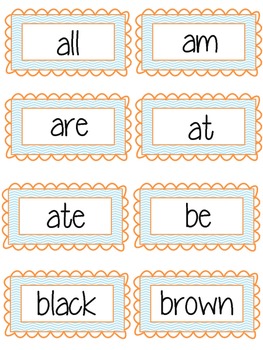 Chevron Dolch Sight Words (K) by That Kindergarten Teacher | TpT