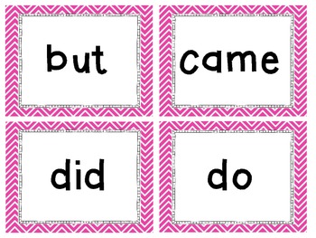 Chevron Dolch word wall cards: Pre-Primer-3rd by Rebecca Martin | TpT