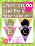 Chevron, Dots and Owls Welcome Banner