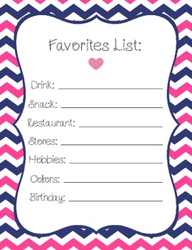 how to print favorites list