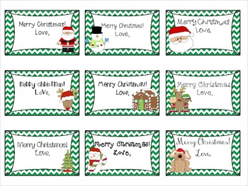 Chevron Holiday Gift Tags by True Life I'm a Teacher | TPT