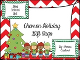 Chevron Holiday Gift Tags